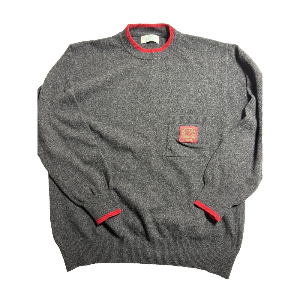Vintage United Colors of Benetton Wool Sweater Made Italy Gray Men's Size Small